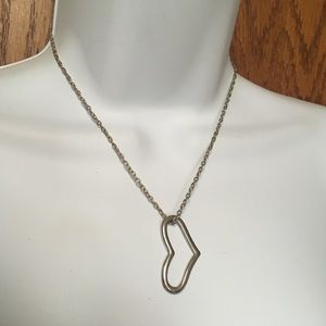 Silver Floating Heart Necklace